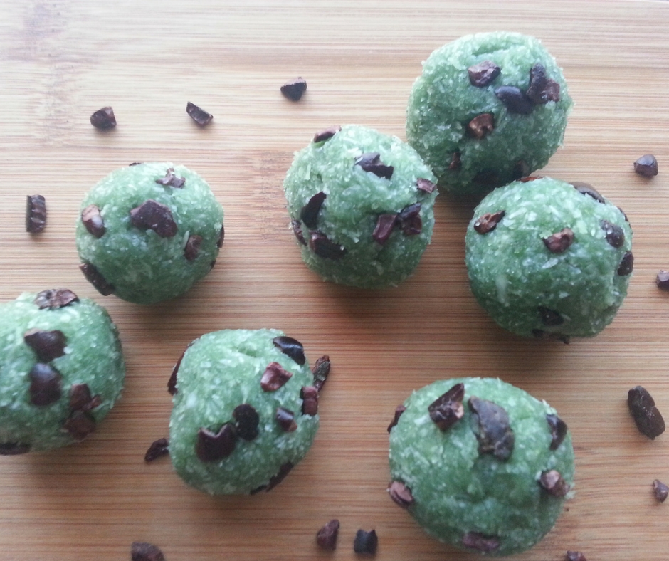 Choc Chip Peppermint Balls Simply Nourished Simply Nourished